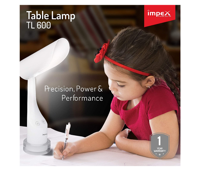 Impex TL 600 Rechargeable LED Table Lamp - White - Zoom Image 2