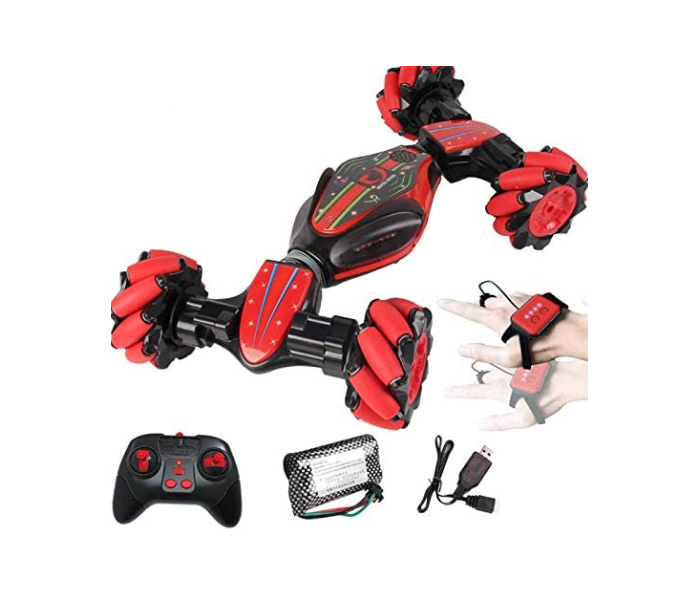 Off-Road Double Side Driving Stunt Remote Control Car for Kids - Red and Black - Zoom Image 1