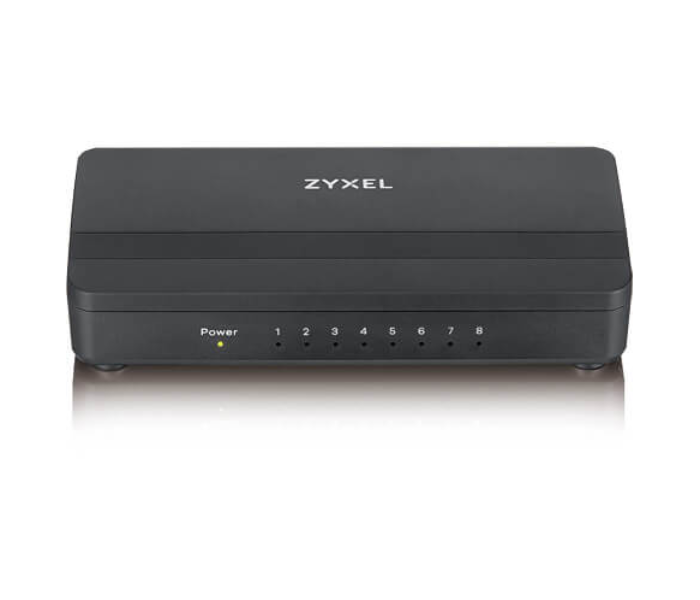 Zyxel GS-108SV2 8 Port Desktop Gigabit Ethernet Media Switch - Black - Zoom Image 3