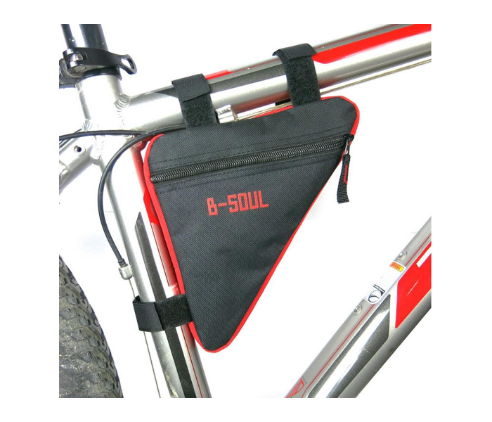 OEM Waterproof Triangle Cycling Bicycle Front Frame Pouch Saddle Bag - Red - Zoom Image 1