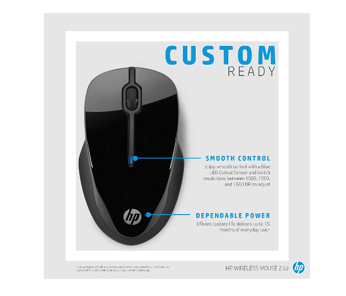 HP 3FV67AA 250 Wireless Mouse - Black - Zoom Image 4