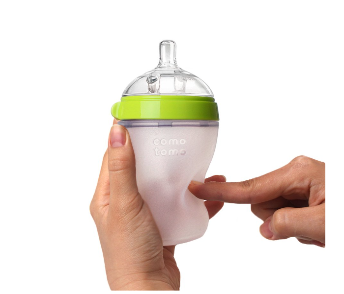 Comotomo 236 ml Natural Feel Baby Bottle - Green - Zoom Image 3