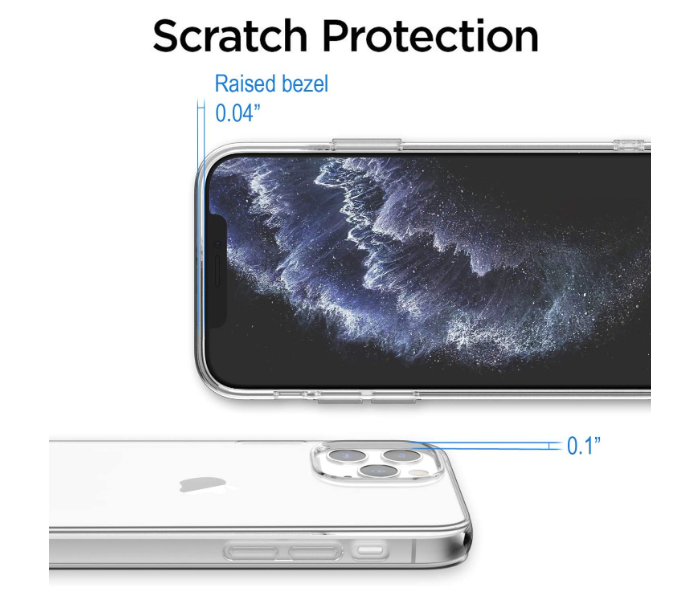 IP12PRO MAX Shock Proof Bumper Soft TPU Silicone Transparent Anti-Scratch Cover Compatible with  iPhone 12 Pro Max- Transparent - Zoom Image 3