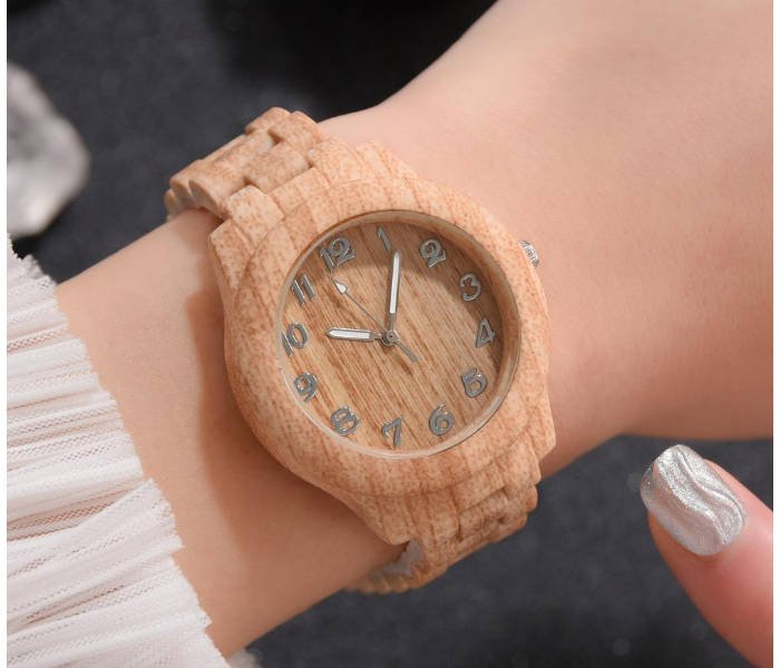 Luxury Bran Women Quartz Bamboo Watches- Beige - Zoom Image 2