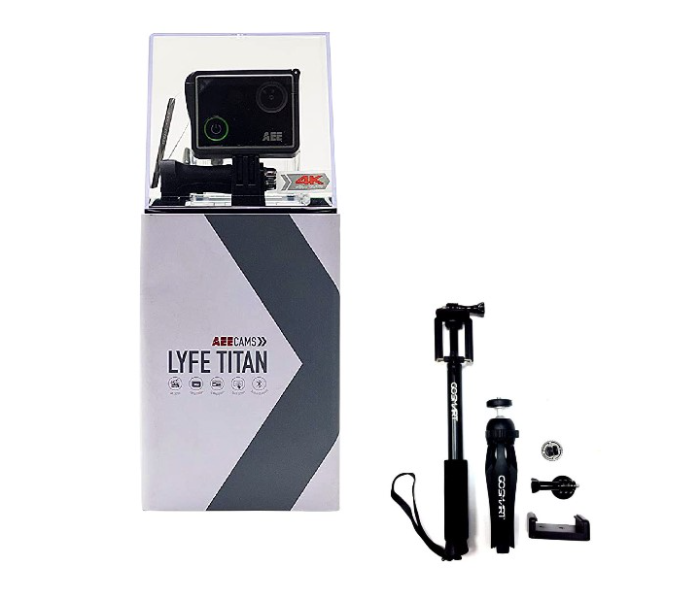 Aee Lyfe Titan Ultra 4K Free Gosmart Selfie Kit - Black - Zoom Image 2