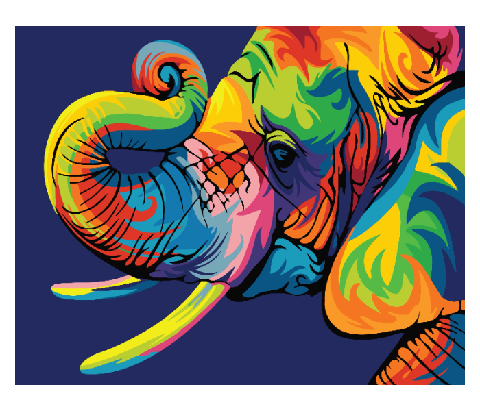 Elephant with Tusk DIY 3038 Canvas Painting  - Zoom Image 1