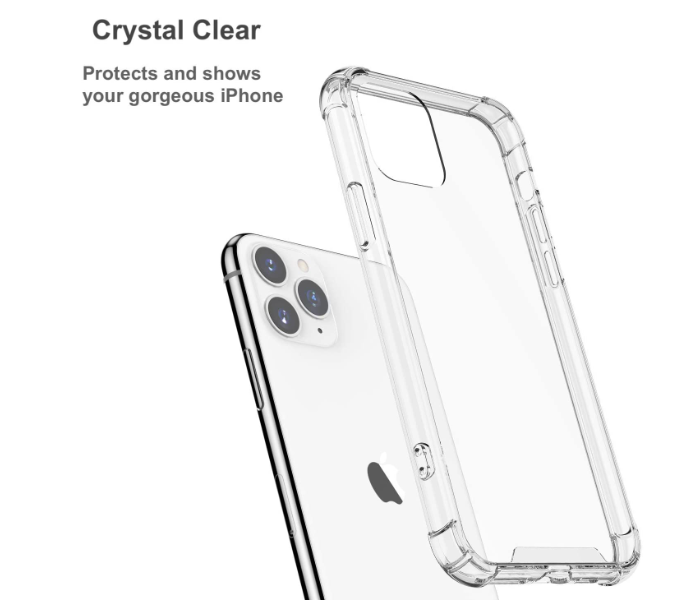 IP11PRO Reinforced Edges TPU Bumper Anti-Scratch  and Shock Proof Cover Compatible with iPhone 11 Pro - Transparent - Zoom Image 1