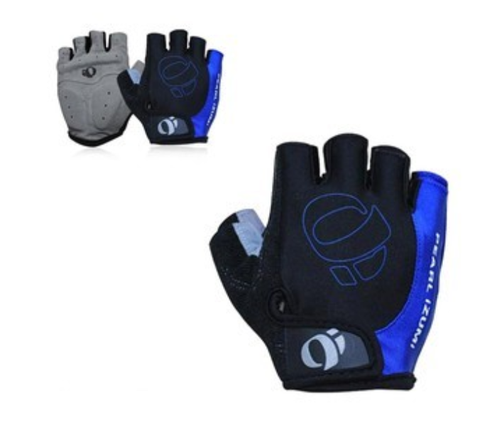 Half Finger Antiskid Gel Extra Large Gloves for Bike and Scooter - Blue - Zoom Image 1