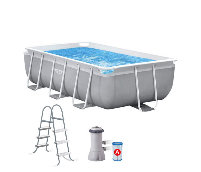 Intex 26784NP 2,006 Liters 3.00mx1.75mx80cm Prism Frame Premium Pool - Grey - Zoom Image 1