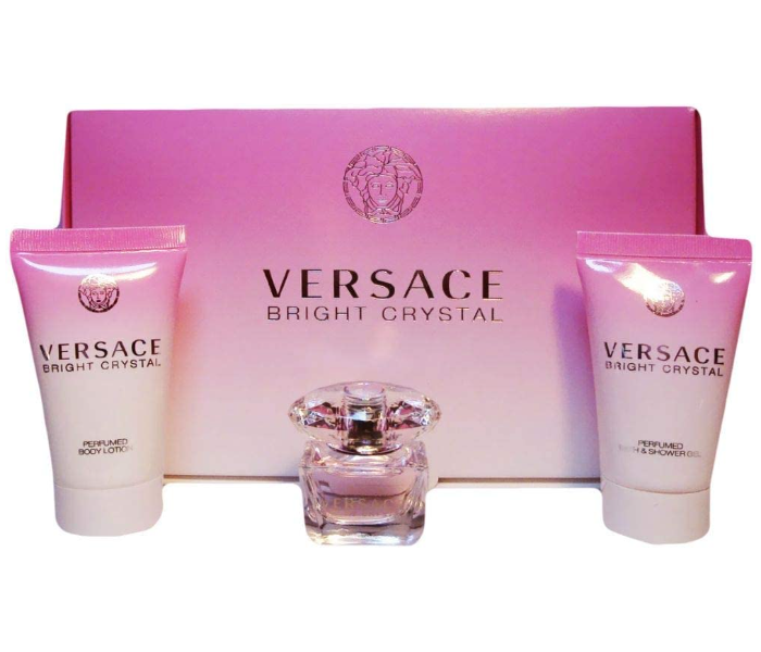 Versace 5ml Bright Crystal Eau De Toilette with 25ml Shower Gel and 25ml Body Lotion Gift Set - Zoom Image 1