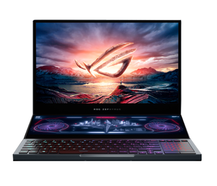 Asus Rog Zephyrus Duo 15 GX550LXS-HC171T 15.6 inch UHD 2.40Ghz Intel Core i9 10980HK 32GB RAM 2TB SSD 8GB NVIDIA RTX2080 SuperMQ Windows 10 Home Gaming Laptop - Grey - Zoom Image 1