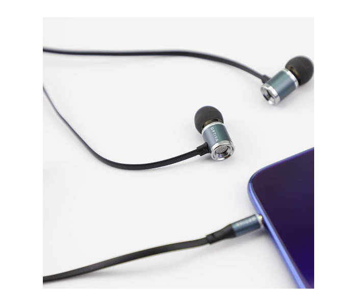 Optiva OP6 Metal Bass Ear Phone - Black and Blue - Zoom Image 2