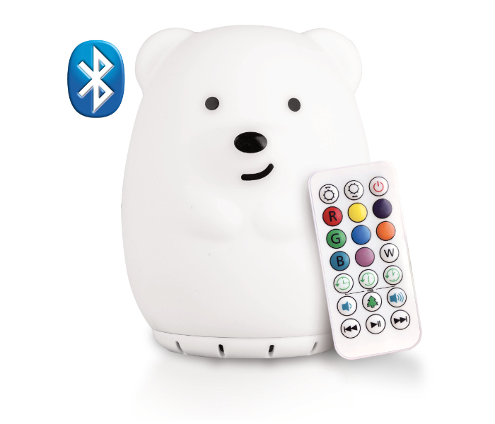 Lumipets Bluetooth Bear Nightlight Toy for Kids - White - Zoom Image 1