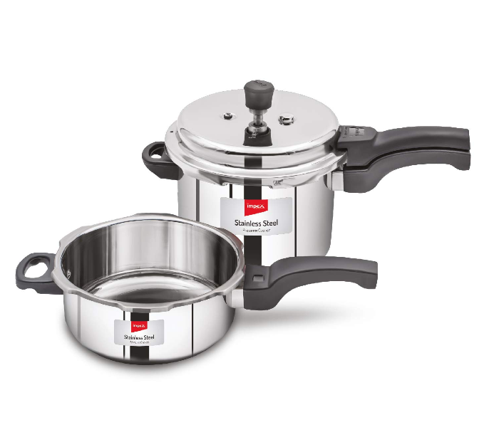 Impex EP3C5 3 Litre and 5 Litre Combo Stainless Steel Pressure Cooker - Silver - Zoom Image 1