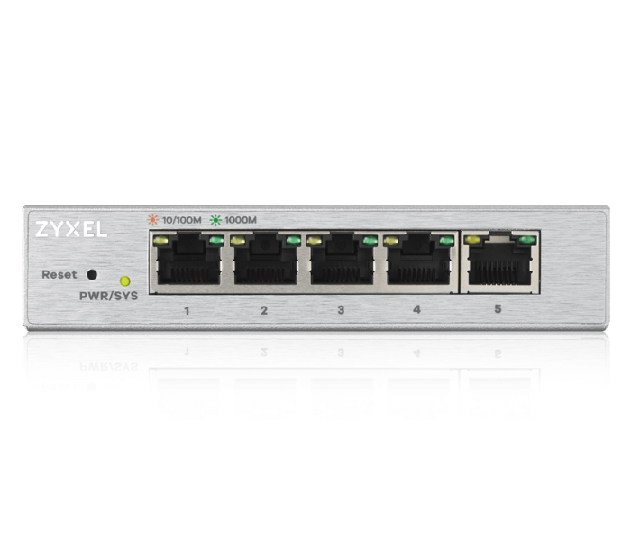 Zyxel GS1200-5 5 Port Gigabit Web-managed Switch- Silver - Zoom Image 1