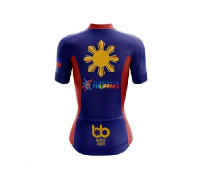 Full Zip Coolmax Polyester Cycling Jersey Philippine Flag Design XXL For Men - Zoom Image 2