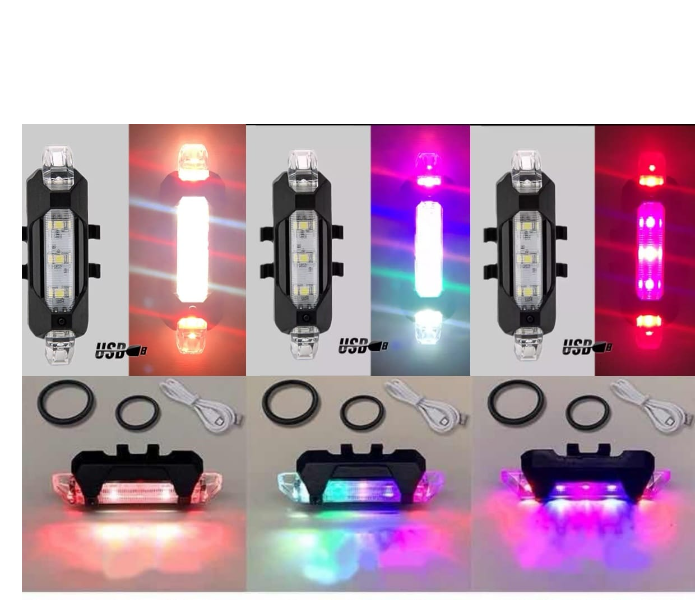 OEM Bicycle E-Scooter Waterproof Rear Tail Lights LED Colourful - Zoom Image 1