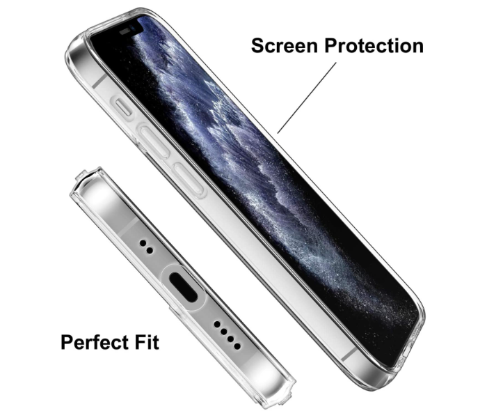 IP12 MINI  Scratch Resistant Transparent TPU Silicone Soft Shock Absorption Cover Compatible with iPhone 12 Mini- Transparent - Zoom Image 3