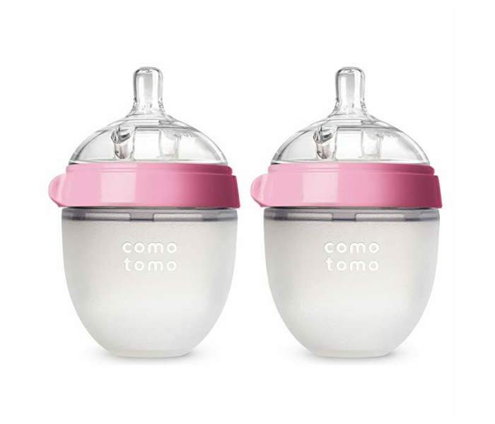 Comotomo 150 ml Pack of 2 Natural Feel Baby Bottle - Pink - Zoom Image 1