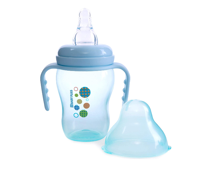 Baby Plus BP7095 Baby Feeding Bottle with Handle - Sky Blue - Zoom Image 2