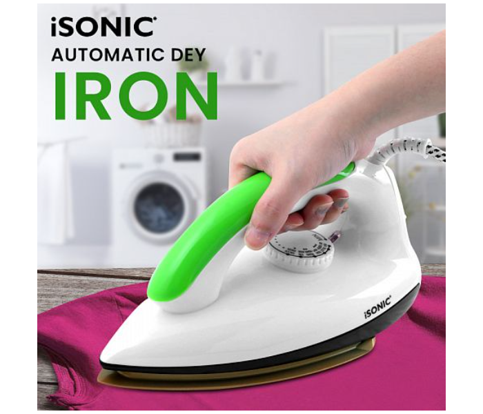 Isonic IN 25 1200Watts Light Weight Iron Box - Green - Zoom Image 1