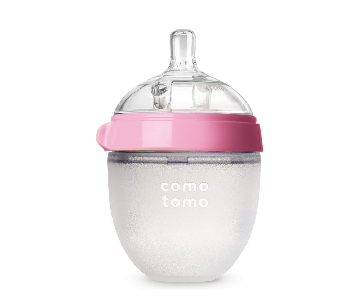 Comotomo 150 ml Natural Feel Baby Bottle - Pink - Zoom Image 1