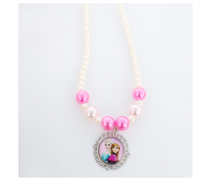 Fashion Cute Frozen Necklace With Round Pendant For Women - Pink - Zoom Image 1