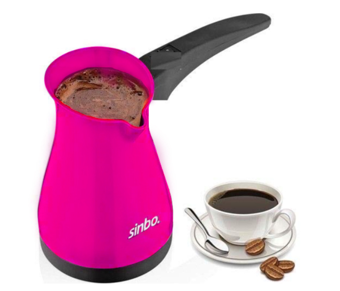 Sinbo SCM-2928 3 Cups 600 Watts Coffee Kettle Tea Machine Electric Kettle Coffee Pot Quality - Pink - Zoom Image