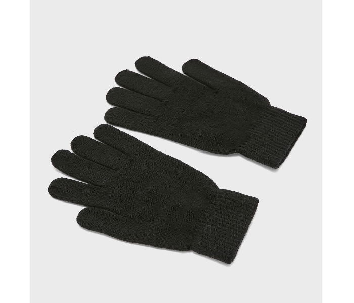 Set Of 3 Winter Gloves for Men - Black - Zoom Image 3