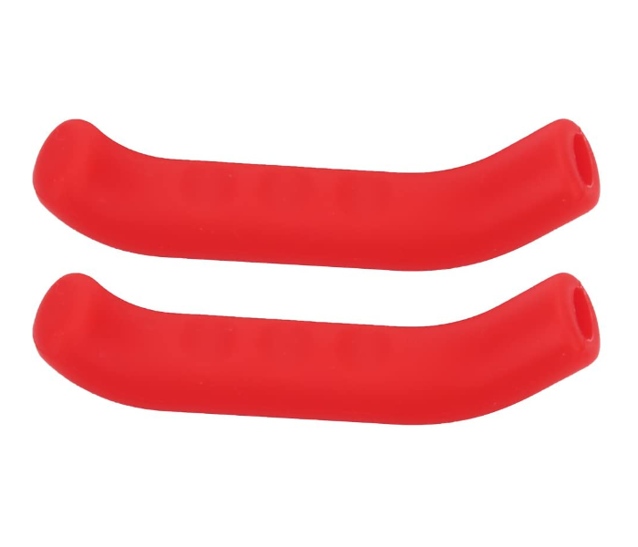 OEM 2 Piece Bicycle Lever Grips Protectors Cover Silicone Sleeve MTB Bike - Red - Zoom Image 1