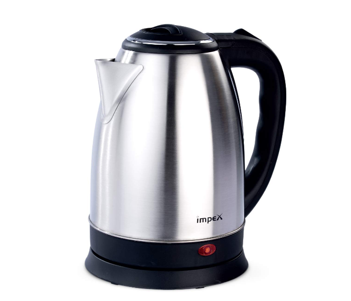 Impex Steamer 1801 1.8 Litre Stainless Steel Electric Kettle - Black and Silver - Zoom Image 1