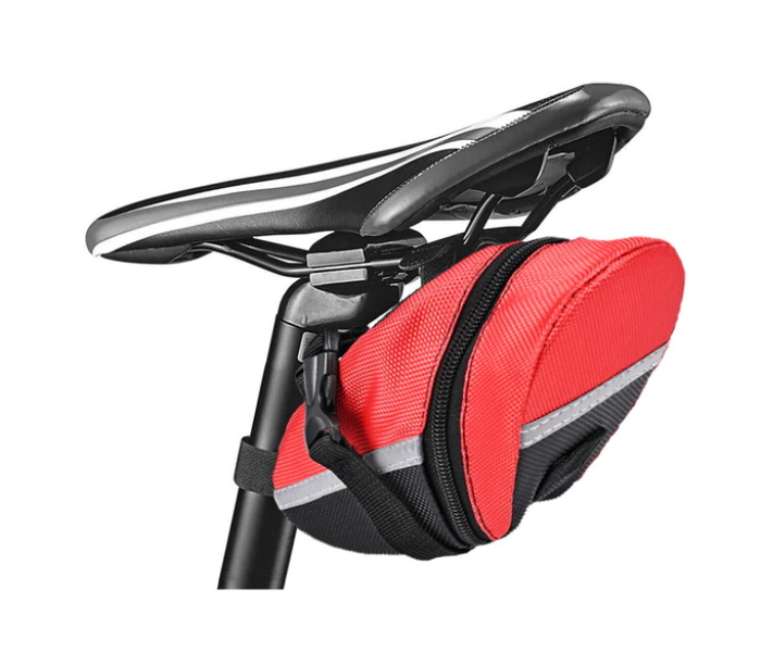 Waterproof Cycling Rear Saddle Bag with Reflector and Large Capacity - Red - Zoom Image 1