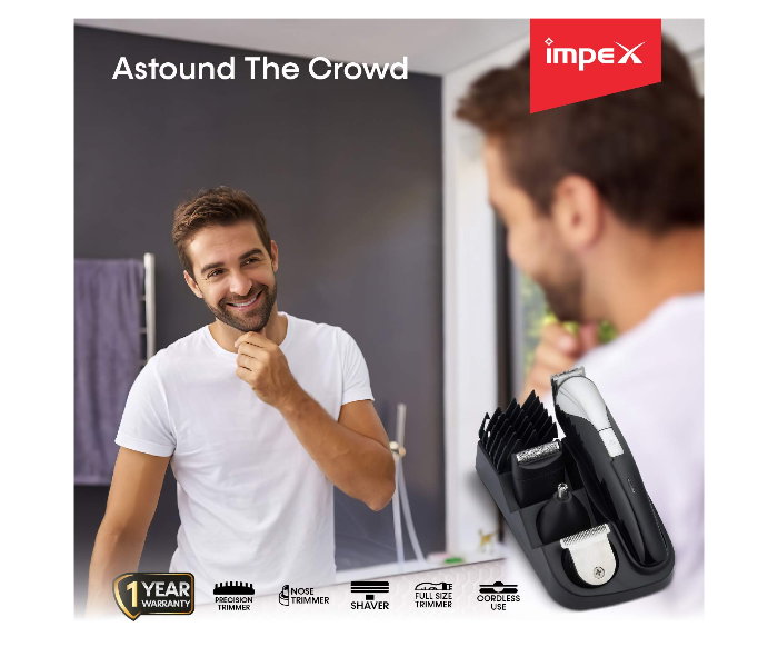 Impex GK401 8-in-1 Professional Multi Grooming and Trimmer Kit - Black - Zoom Image 4