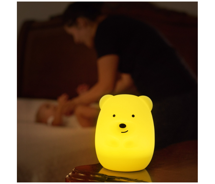 Lumipets Remote Control Bear Nightlight Toy for Kids - White - Zoom Image 5