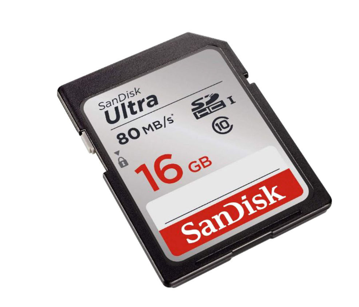 SanDisk 16GB Ultra SDHC I Class 10 Memory Card - Black - Zoom Image 2