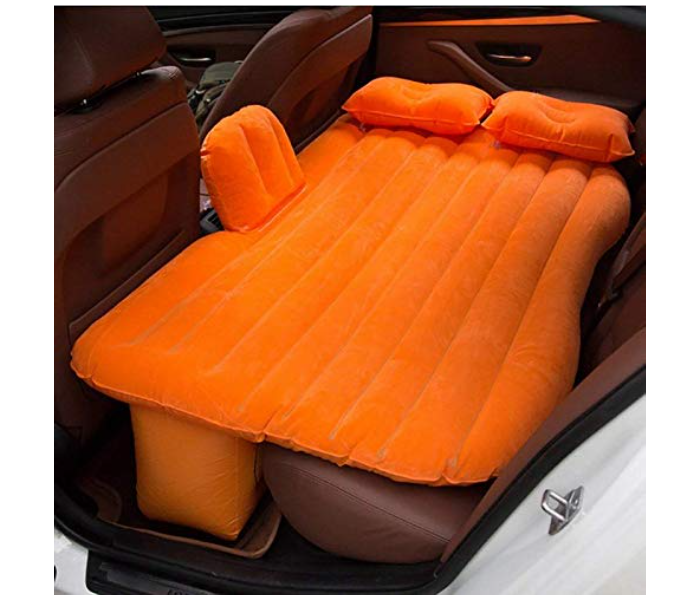 Jongo JA177-3 Car Inflatable Mat Outdoor Traveling Air Mattresses Camping Folding Sleeping Bed with Pillows and Pump - Orange - Zoom Image 2