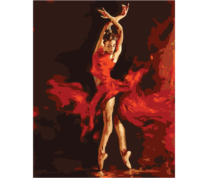 Dancing Girl DIY 2008 Canvas Painting  - Zoom Image