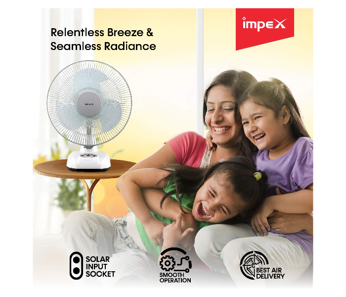 Impex BREEZE D3 Table Fan - White - Zoom Image 4