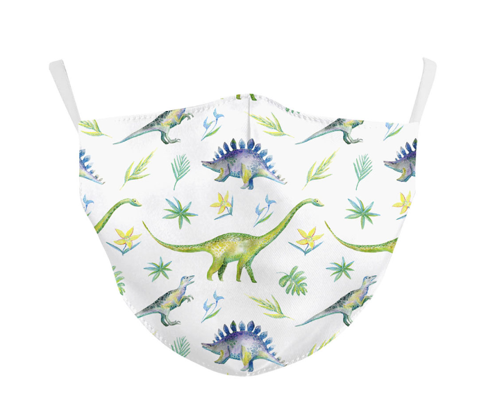 TMH-146 Dino Washable Kids Cloth Face Mask - Zoom Image