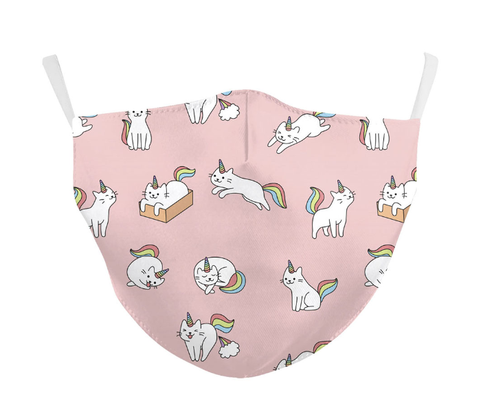 TMH-147 Unicorn Cat Washable Kids Cloth Face Mask - Zoom Image