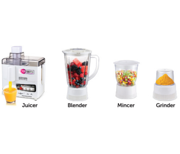 Clikon CK1500 4 in 1 500 Watts Juicer Blender - White - Zoom Image 3