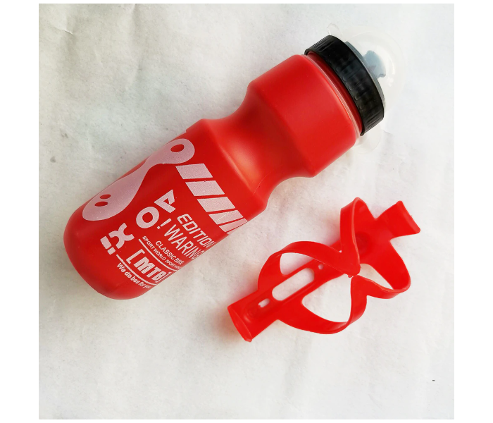 Cycling Bottle Cage Holder With Water Bottle - Red - Zoom Image