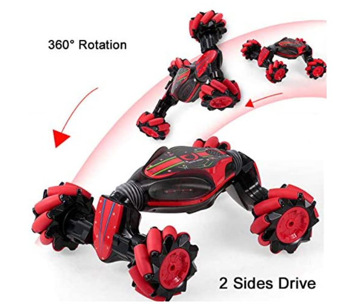 Off-Road Double Side Driving Stunt Remote Control Car for Kids - Red and Black - Zoom Image 2