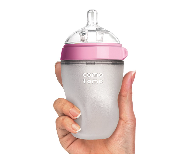 Comotomo 236 ml Natural Feel Baby Bottle - Pink - Zoom Image 2