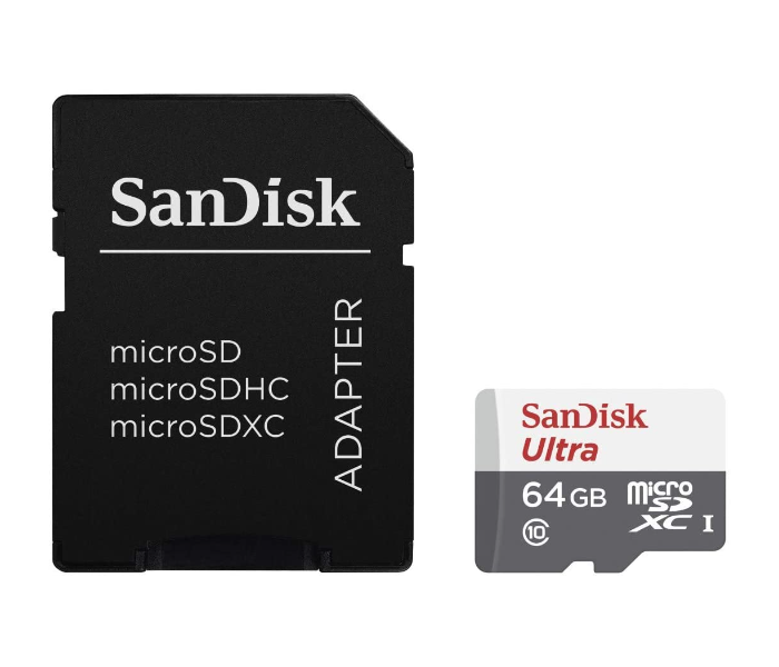 SanDisk SDSQUNS-064G-GN3MA 64GB Ultra Android microSDHC 80 MB/s Class 10 with SD Adapter - Zoom Image 1