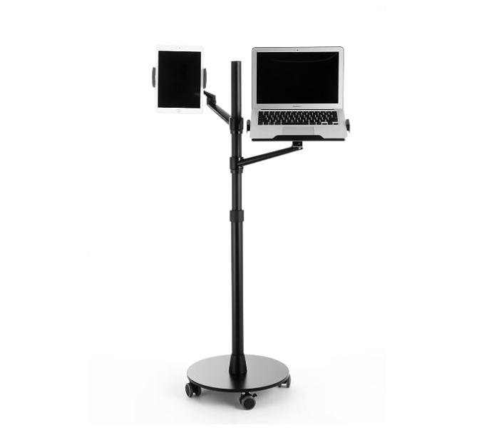 TMH 9LB Rolling Adjustable Laptop and Tablet Stand - Black - Zoom Image