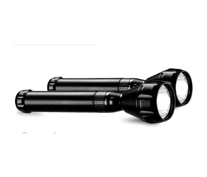 Impex CB2223 2 Pieces Combo Rechargeable LED Flashlight - Black - Zoom Image