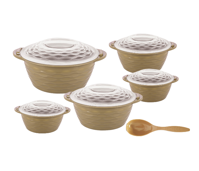 UTC Brook 10 Pieces Microwave Set and Serving Spoon - Cream - Zoom Image