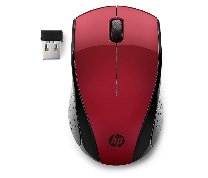 HP 7KX10AA 220 RF Wireless Optical Mouse - Red Matte - Zoom Image 3