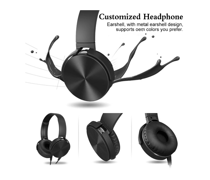 IPOS TH-193 Wired Headphone - Black - Zoom Image 2